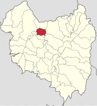 Amplasarea în cadrul județului