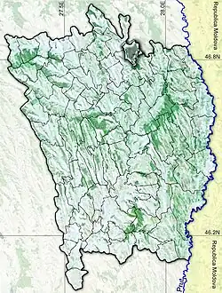 Amplasarea în cadrul județului