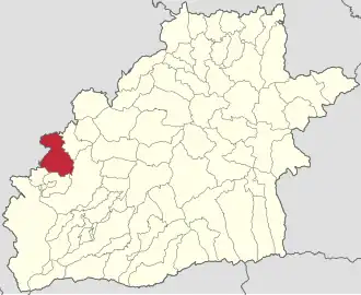 Localizarea în cadrul județului