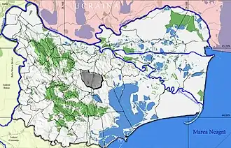 Amplasarea în cadrul județului