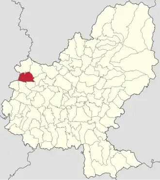 Localizare în cadrul județului
