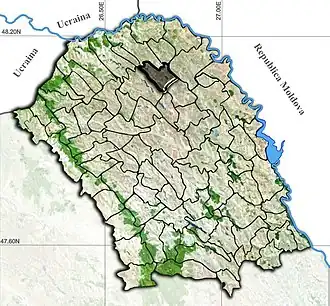 Amplasarea în cadrul județului
