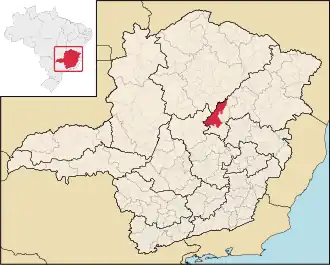 Poziția localității Diamantina