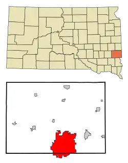 Sioux Falls i Minnehaha County och South Dakota