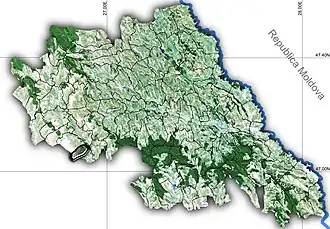 Amplasarea în cadrul județului