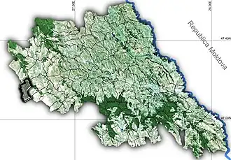 Amplasarea în cadrul județului