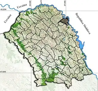 Amplasarea în cadrul județului