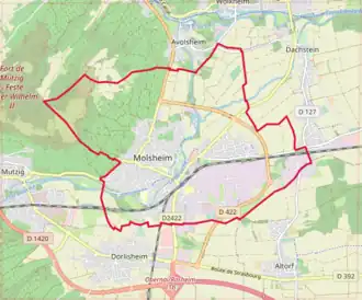 Poziția localității Molsheim