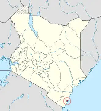 Poziția localității Mombasa