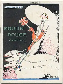Poster cu Moulin Rouge, de Charles Gesmar (1925)