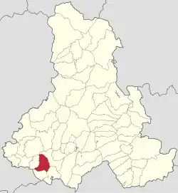 Localizare în cadrul județului