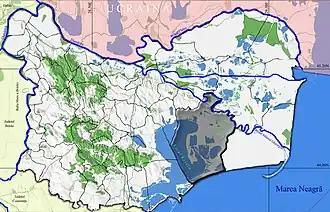 Amplasarea în cadrul județului