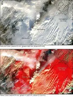 Grimsvötn în Noiembrie, 2004