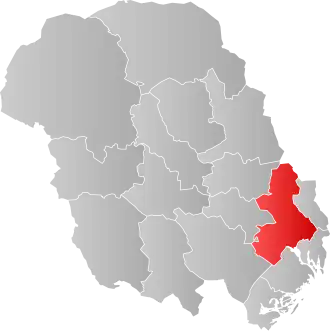 Poziția localității Comuna Skien