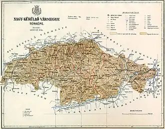 Poziția localității Comitatul Târnava-Mare (Nagy-Küküllő)