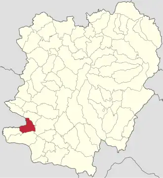 Amplasarea în cadrul județului