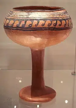 Cupă ceramică, Navdatoli, Malwa, India, 1300 BCE.