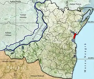 Amplasarea localității pe harta județului