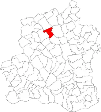 Amplasarea în cadrul județului