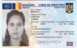 {Format:Image captionModelul emis începând cu 2009, care menționează cetățenia și nu părinții