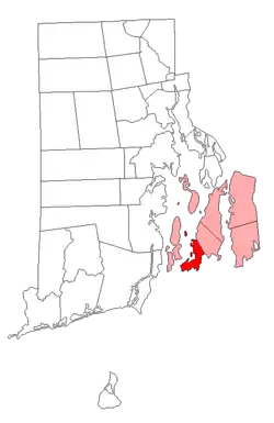 Poziția localității Newport