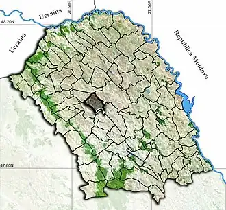 Amplasarea în cadrul județului