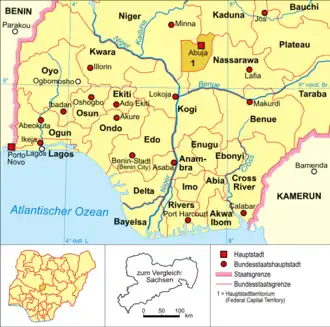 Poziția localității Abuja