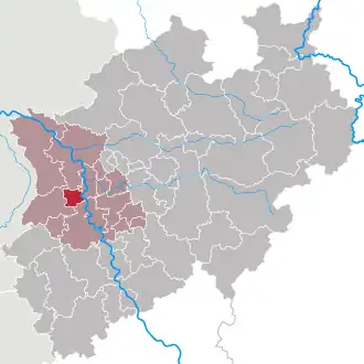 Poziția localității Krefeld