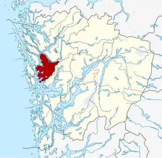 Poziția localității Bergen