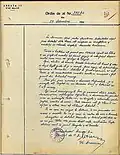 Ordinul de zi al comandantului Armatei a 4-a, în original, scris de gen. Gh. Avramescu după eliberarea Ardealului.
