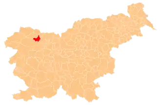 Poziția localității Bled