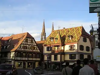 Acoperiș tipic în centrul orașului Obernai