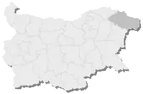 Harta regiunii Dobrici în cadrul Bulgariei