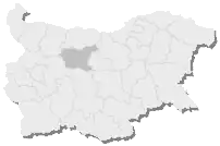 Harta regiunii Loveci în cadrul Bulgariei