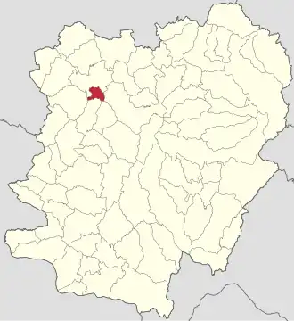 Amplasarea în cadrul județului