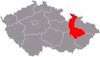 Poziția regiunii Olomouc