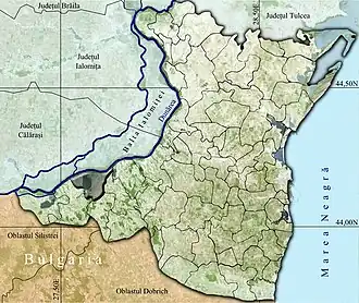 Poziția localității Oltina