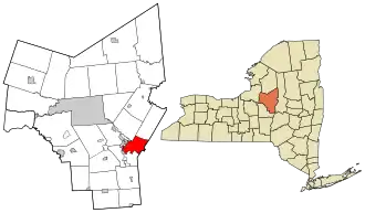 Amplasare în comitatul Oneida și statul New York