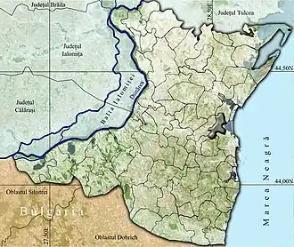 Poziția localității Ovidiu