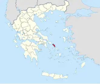 Poziția localității Andros