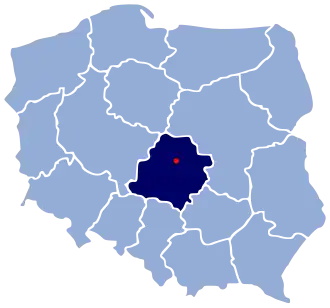 Poziția localității Łódź