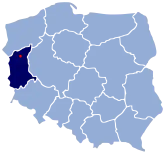 Poziția localității Gorzów Wielkopolski