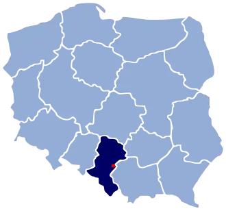 Poziția localității Jaworzno
