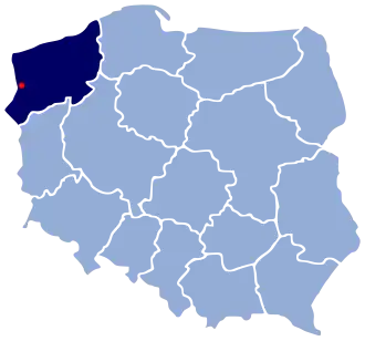 Poziția localității Szczecin