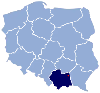Poziția localității Tarnów