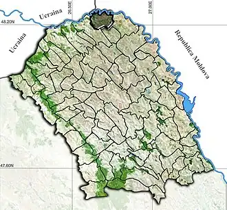 Amplasarea în cadrul județului