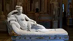 Venus Victrix; de Antonio Canova; 1804–1808; marmură; lungime: 200 cm; Galeria Borghese (Roma)
