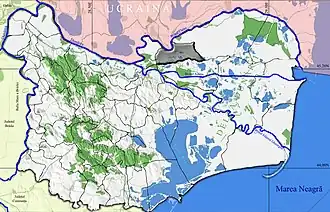 Amplasarea în cadrul județului