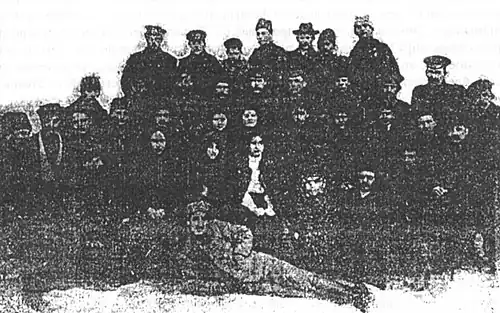 Gălățeanu în închisoare, alături de participanții revoltei din Comrat (1906)