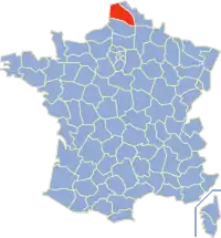 Poziția regiunii Pas-de-Calais